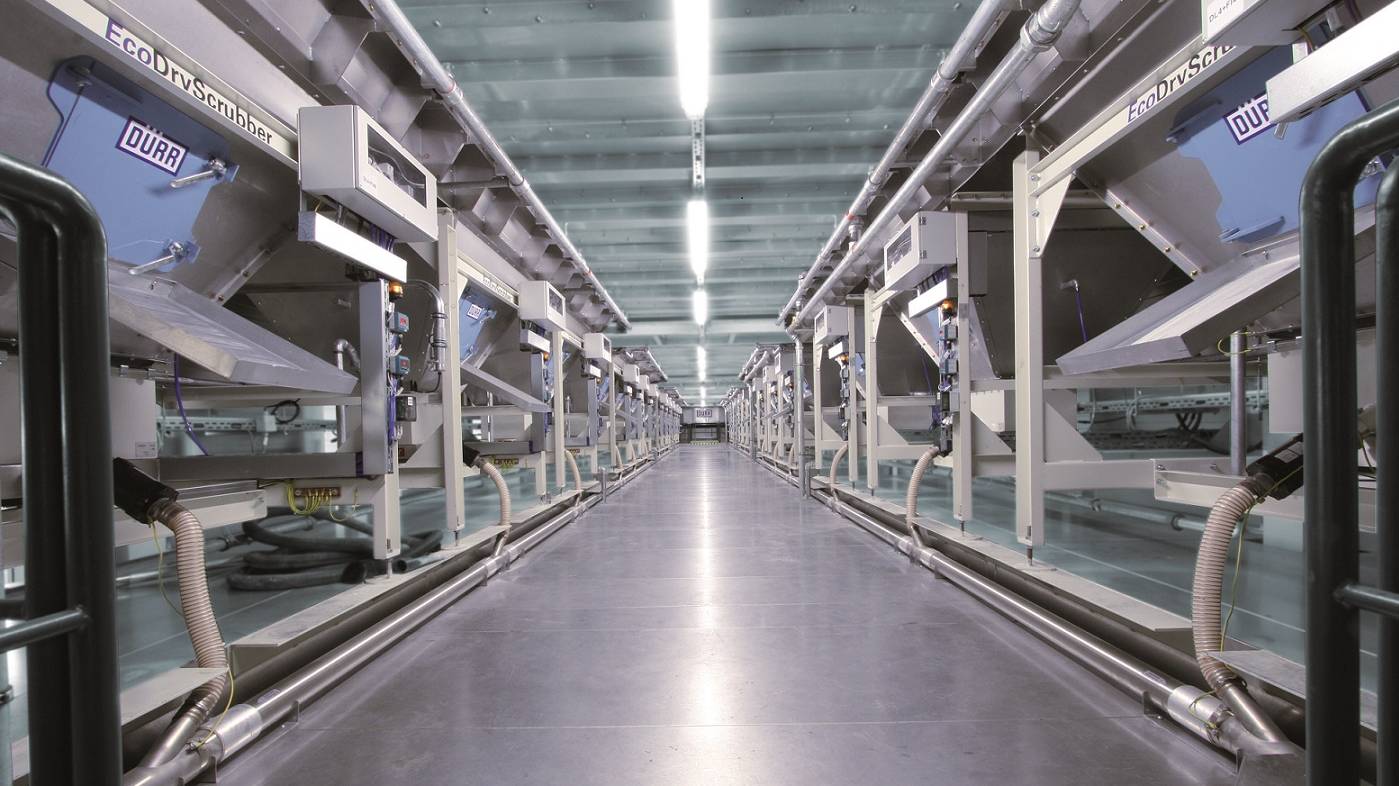 Dürr使用生态干燥洗涤器进行过喷雾分离