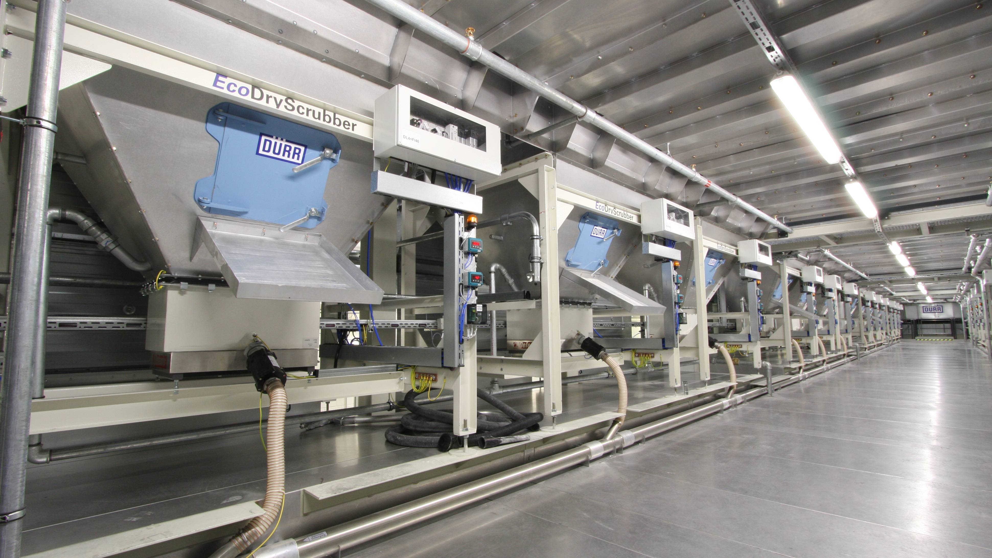 Farbnebelabscheidung mit ecodry洗涤器Dürr